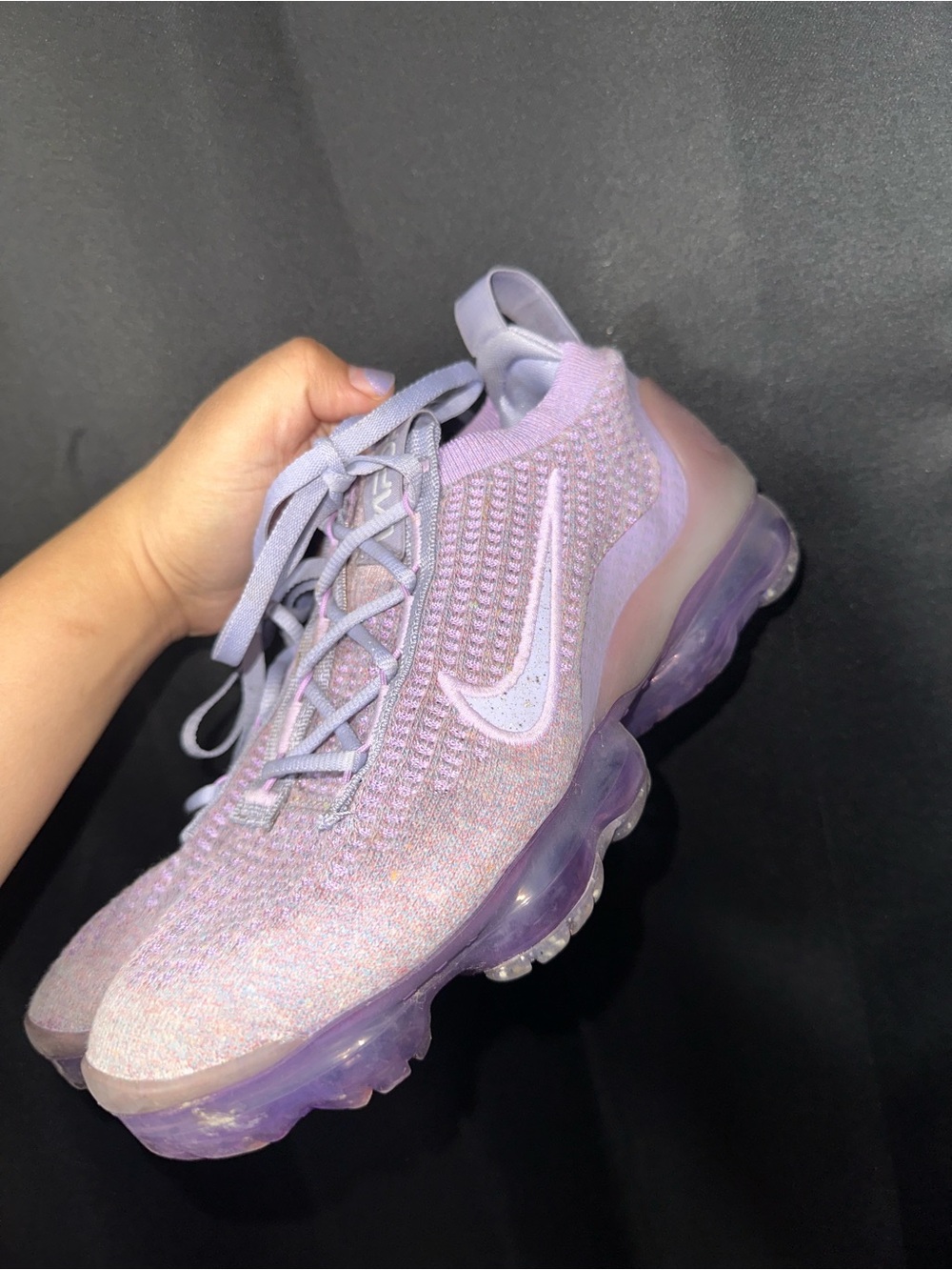 Nike Women’s Lavender Flyknit Air VaporMax Sneakers size 6.5